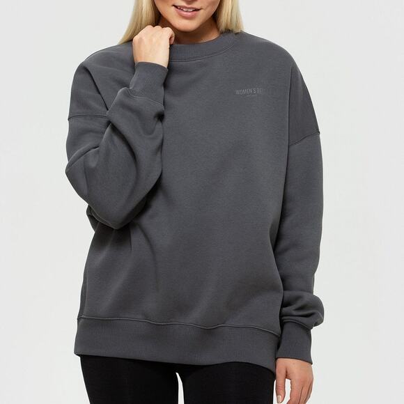 Women's best NEW Comfort Oversized Crew Neck sweatshirt XXL Graphite pullover - Picture 9 of 9